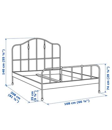 Sagstua ikea bedframe metaal zwart - afbeelding 5