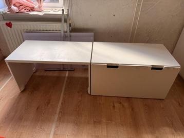 IKEA SMÅSTAD Speelgoedkist met bank/tafeltje wit beschikbaar voor biedingen
