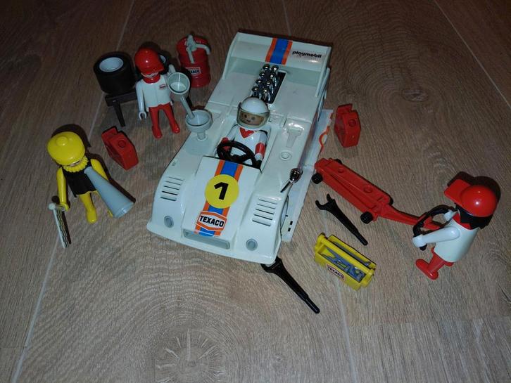 Playmobil Raceauto met Figuren en Accessoires, Verzamelen, Speelgoed, Gebruikt, Ophalen of Verzenden