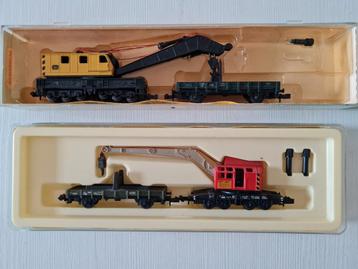2 Minitrix kraanwagons 3160/3590 beschikbaar voor biedingen