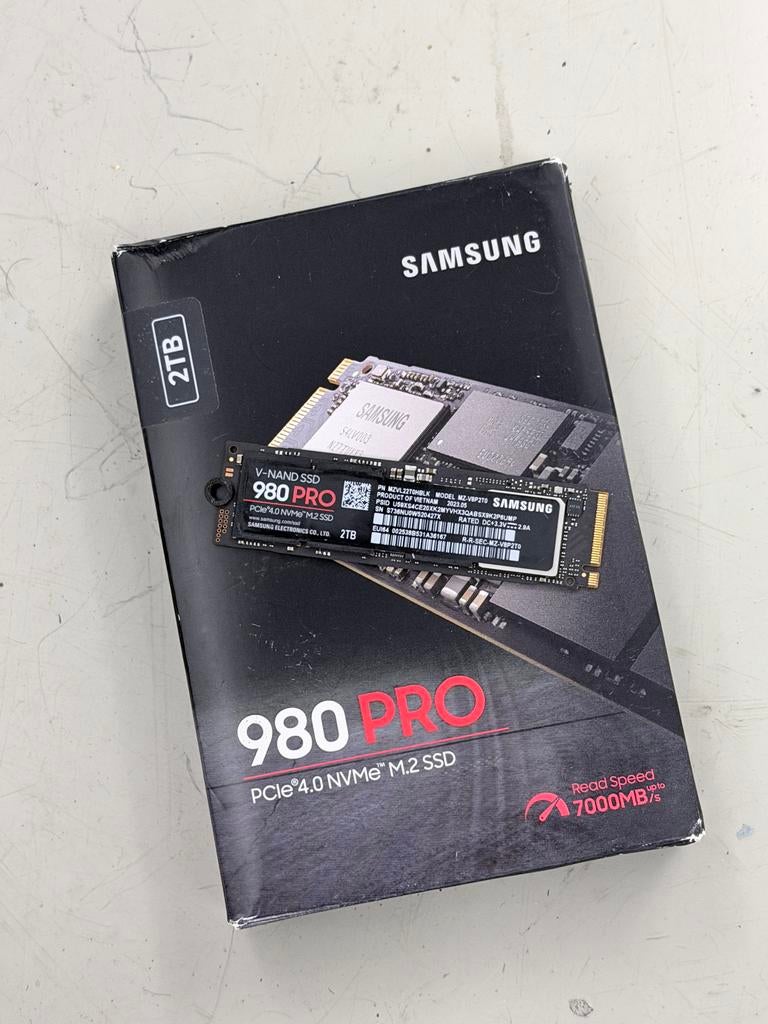 Samsung 980 Pro 2TB NVMe SSD, Computers en Software, Harde schijven, Intern, Ophalen of Verzenden, Zo goed als nieuw, Desktop