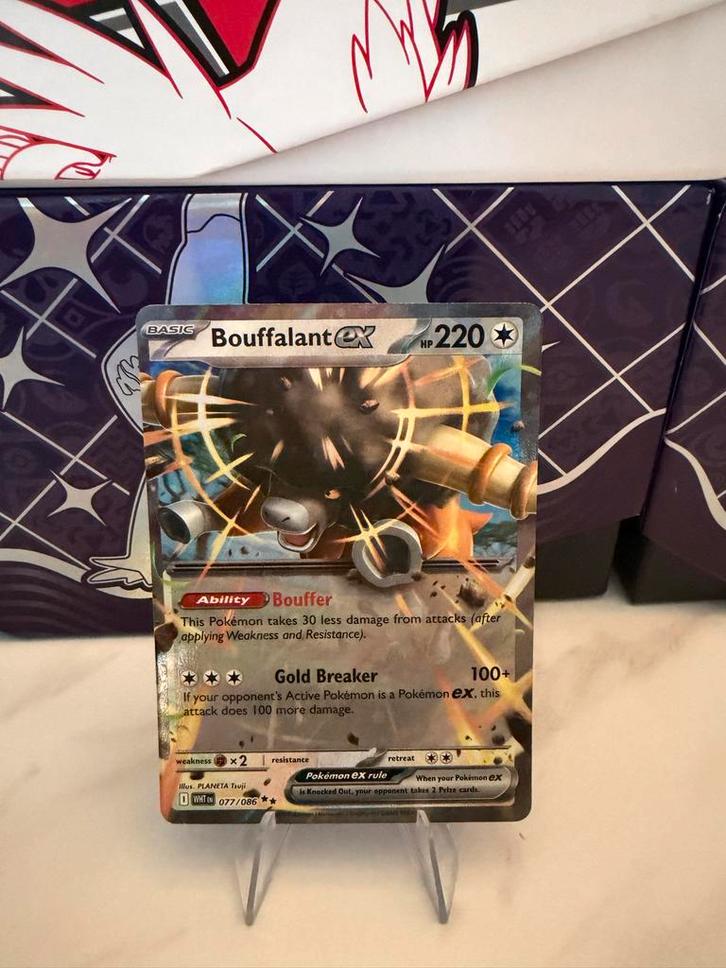 Bouffalant EX 077/086 - White Flare - NM, Hobby en Vrije tijd, Verzamelkaartspellen | Pokémon, Zo goed als nieuw, Losse kaart