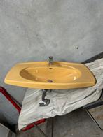 Vintage Gele Wasbak + 2 Fonteintjes - Retro Jaren 70, Ophalen, Gebruikt