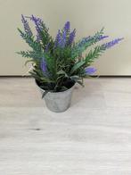 Kunst Lavendel in Zinken Pot, Ophalen of Verzenden, Zo goed als nieuw, Binnen