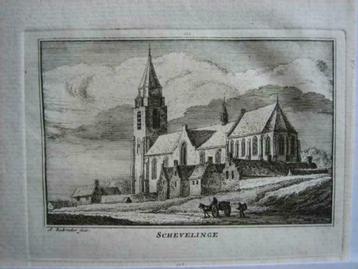 111 / Scheveningen    de Kerk  Kopergravure 18e Eeuw beschikbaar voor biedingen