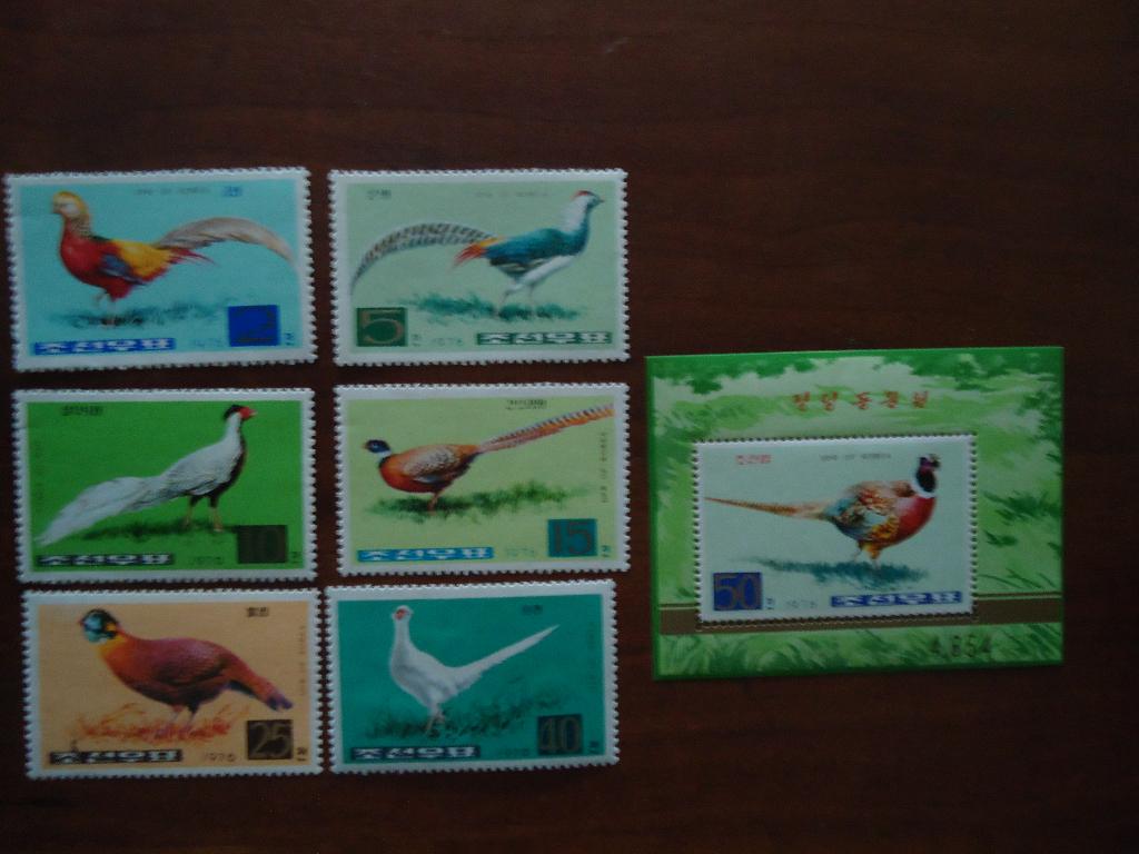Vogels Korea-Noord 1976, mi. 1500-06 postfris/ongebruikt, Ophalen of Verzenden, Postfris, Dier of Natuur