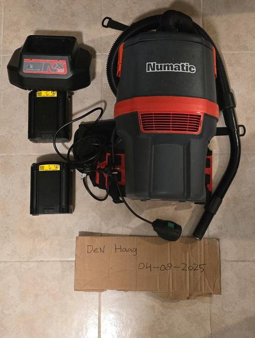 Numatic NX300 Rugzakstofzuiger met Accu's, Witgoed en Apparatuur, Stofzuigers, Gebruikt, Stofzuiger, Minder dan 1200 watt, Stofzak