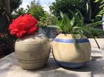 Unieke oud Hollandse vintage vazen design bloempotten bol, Huis en Inrichting, Woonaccessoires | Vazen, Gebruikt, Overige kleuren