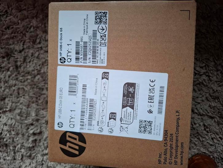 HP USB-C dock G5 120W, Computers en Software, Dockingstations, Nieuw, Docking station, Harde schijf, Laptop, Tablet, Telefoon