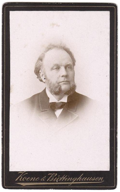 CDV Man Baard 2 Foto Koene & Buttinghausen Amsterdam Batavia, Verzamelen, Foto's en Prenten, Gebruikt, Foto, Overige onderwerpen