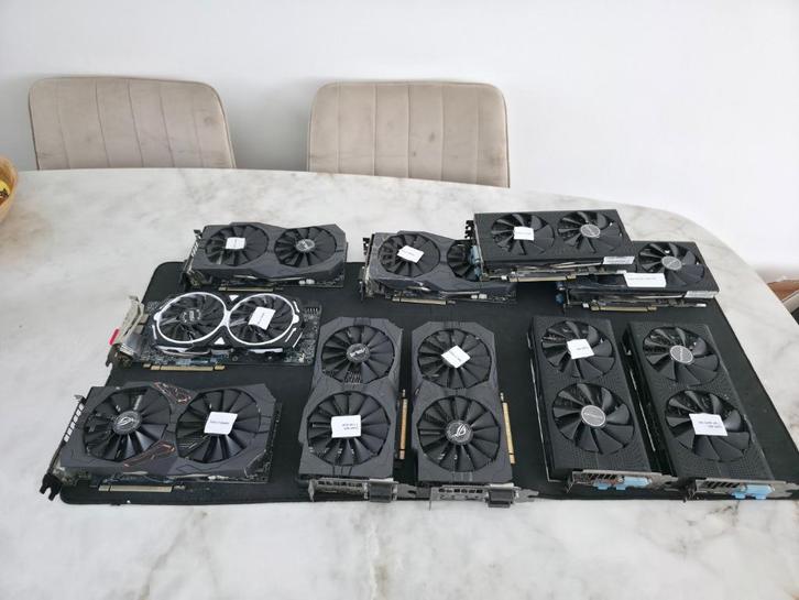 tk:10x Videokaart voor reparatie of onderdelen RX580,RX570, Computers en Software, Netwerkkaarten, Gebruikt, Ophalen of Verzenden
