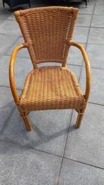 Rieten stoel, Huis en Inrichting, Stoelen, Ophalen, Gebruikt, Bruin, Riet of Rotan