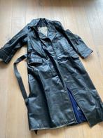Vintage Lederen lange motorjas heel donkerbruin (bijna zwart, Kleding | Heren, Gedragen, Ophalen of Verzenden, Maat 56/58 (XL)