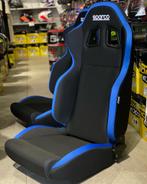Sparco R100 Zwart Blauw Kuipstoel Sportstoel Racestoel, Auto diversen, Tuning en Styling, Ophalen of Verzenden
