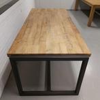 Showroom Tower Living gerecycled teakhouten eettafel Potenza, Zo goed als nieuw, Metaal, Ophalen