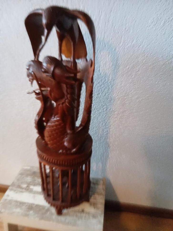 Uniek Indonesisch Houten Beeld, Antiek en Kunst, Kunst | Beelden en Houtsnijwerken, Ophalen of Verzenden