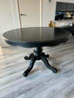 Zwarte ronde eettafel - Stijlvol en uniek, Huis en Inrichting, Tafels | Eettafels, Ophalen, Gebruikt, 100 tot 150 cm, Rond