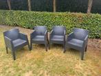 4x Driade Troy zwart philippe Starck, Tuin en Terras, Tuinstoelen, Ophalen of Verzenden, Gebruikt, Kunststof, Stapelbaar