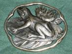 Vintage zilveren broche met kikker, Sieraden, Tassen en Uiterlijk, Antieke sieraden, Ophalen of Verzenden, Zilver, Broche