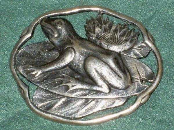 Vintage zilveren broche met kikker, Sieraden, Tassen en Uiterlijk, Antieke sieraden, Broche, Zilver, Ophalen of Verzenden