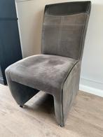 6 antraciet grijze design eetkamer stoelen Joost 75€, Ophalen, Gebruikt, Eén, Stof