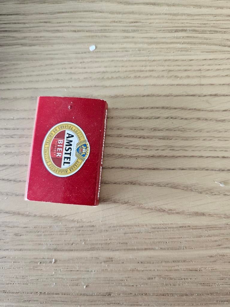 Amstel Bier luciferdoosje, Verzamelen, Biermerken, Ophalen of Verzenden, Gebruikt, Viltje(s), Amstel
