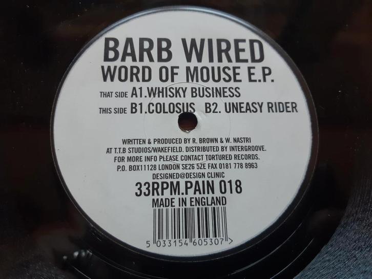 E.P. Barb Wired - Word of Mouse uit 1999, Cd's en Dvd's, Vinyl | Dance en House, Gebruikt, Techno of Trance, 12 inch, Ophalen of Verzenden