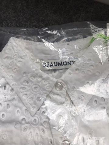 Mooie witte opengewerkte blouse van Beaumont 