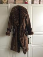 Bruine jas met bontkraag - Maat M, Ophalen of Verzenden, Zo goed als nieuw, Maat 38/40 (M), Bruin