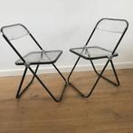 2 Castelli Plia klapstoelen stoel design vintage, Huis en Inrichting, Stoelen, Ophalen, Gebruikt, Zwart, Nvt