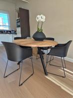 Ronde tafel van mango hout, Ophalen, Zo goed als nieuw