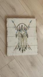 Houten schilderij Native American, Ophalen of Verzenden