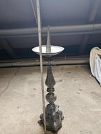 Tinnen kandelaar staand, Huis en Inrichting, Woonaccessoires | Kandelaars en Kaarsen, Ophalen, Overige materialen, Gebruikt, 50 tot 75 cm