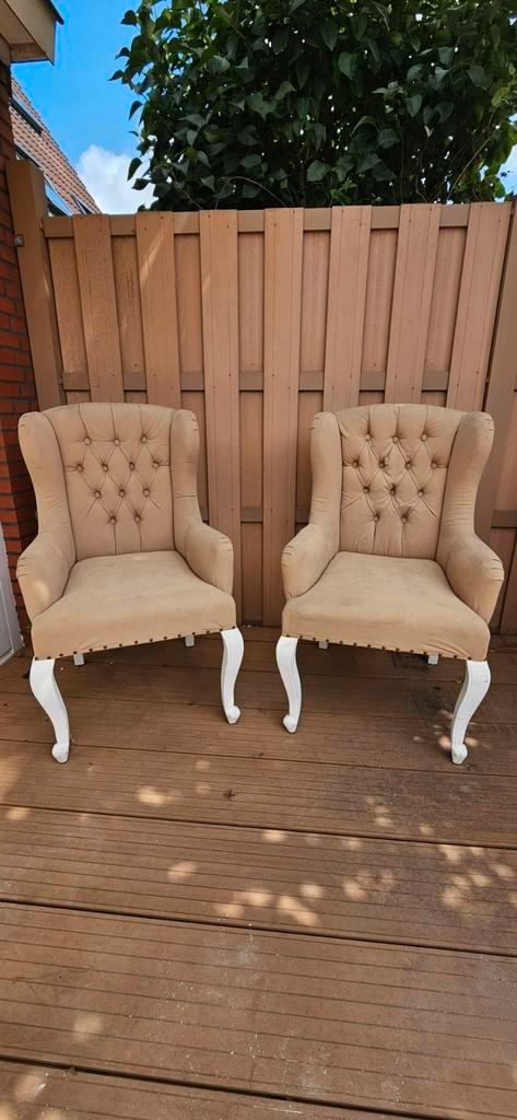 Gebruikte fauteuils samen €10,-, Antiek en Kunst, Antiek | Meubels | Stoelen en Banken, Ophalen