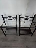 2 metalen nachtkastjes, Ophalen, Gebruikt, Metaal of Aluminium, Minder dan 45 cm