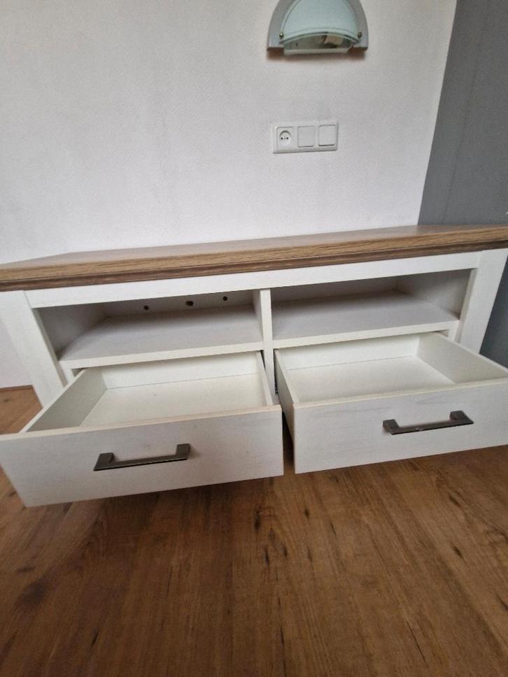 Set tv-meubel, vitrinekast en salontafel, Huis en Inrichting, Kasten | Ladekasten, Gebruikt, 200 cm of meer, 50 tot 100 cm, 25 tot 50 cm