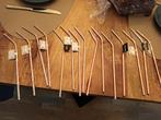 Metalen Rietjes Koperkleur - 15 stuks Nieuw, Ophalen of Verzenden, Nieuw