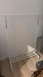 White Ikea clothing rack, Kleding | Dames, Kledingrekken, Ophalen, Met wielen, Zo goed als nieuw