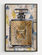 Uniek XXL Glasschilderij | Chanel Gold Parfum - 6 sizes, Oorspronkelijke maker, Verzenden, Nieuw, 125 cm of meer