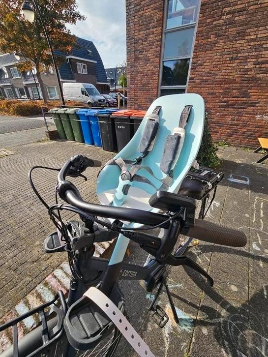 Fietszitje voor Urban Iki, Fietsen en Brommers, Fietsaccessoires | Fietsstoeltjes, Gebruikt, Voorzitje, Voetsteuntjes, Ophalen