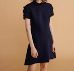 Sandro Cody navy blauw mini jurk met ruches maat 38, Maat 38/40 (M), Blauw, Sandro, Nieuw