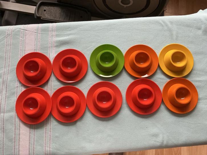 Vintage Eierdopjes Set - 10 stuks , €1,00 per stuk, Huis en Inrichting, Keuken | Keukenbenodigdheden, Zo goed als nieuw, Ophalen of Verzenden