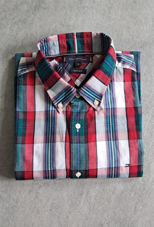 Stijlvol & Relaxed: Tommy Hilfiger Maat XL Overhemd, Kleding | Heren, Overhemden, Zo goed als nieuw, Halswijdte 43/44 (XL), Groen