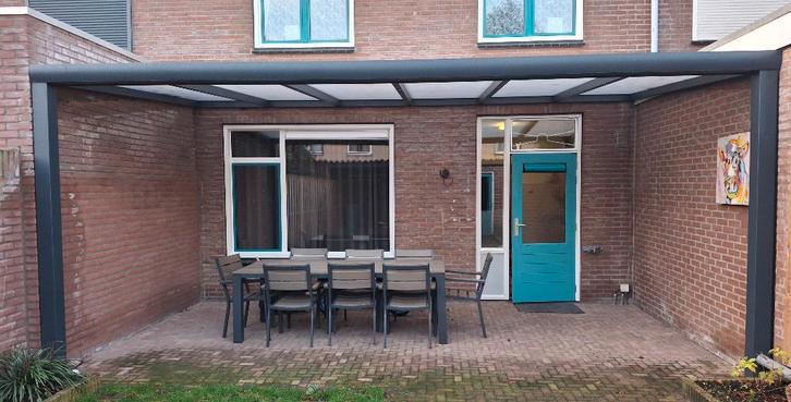 Veranda/ afdak aluminium, Tuin en Terras, Overkappingen, Zo goed als nieuw, Veranda, Ophalen