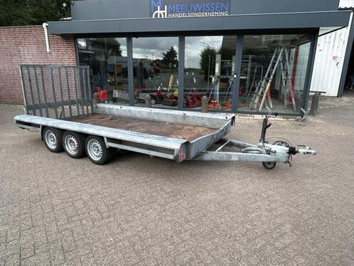 Vlemmix machinetransporter 3-asser 400x180CM 3500KG opknappe, Auto diversen, Aanhangers en Bagagewagens, Gebruikt, Ophalen