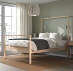 Mooi IKEA GJÖRA houten bed – 140x200 – Inclusief lattenbodem, Ophalen, Bruin, Tweepersoons, Zo goed als nieuw