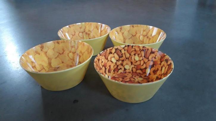 Schalen voor chips, nootjes of snacks Croky schaal 5 stuks, Huis en Inrichting, Keuken | Keukenbenodigdheden, Zo goed als nieuw