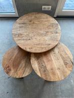 Set van 3 bijzettafels, Ophalen, Minder dan 45 cm, Rond, 55 tot 75 cm
