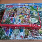 2 kerstpuzzels in 1 doos  1000 stukjes, Ophalen of Verzenden, 500 t/m 1500 stukjes, Zo goed als nieuw, Legpuzzel