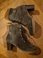 Gabor enkellaars jes mt 40 olijfgroen zgan, Verzenden, Zo goed als nieuw, Groen